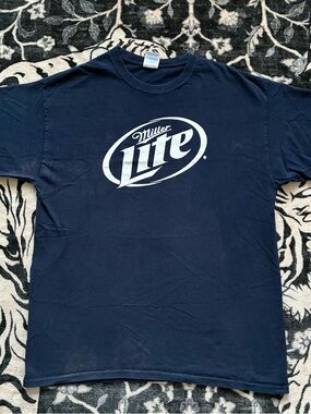 015 - MILLER LITE BEERS FADED T SHIRT